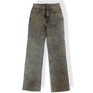 Fashion Nova Womens Acid Wash Straight Leg Jeans SZ 3